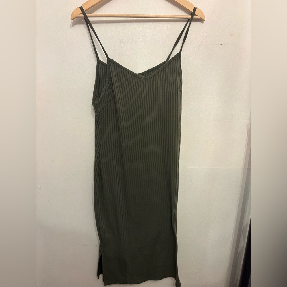 Say What? Olive Green Strappy Dress
